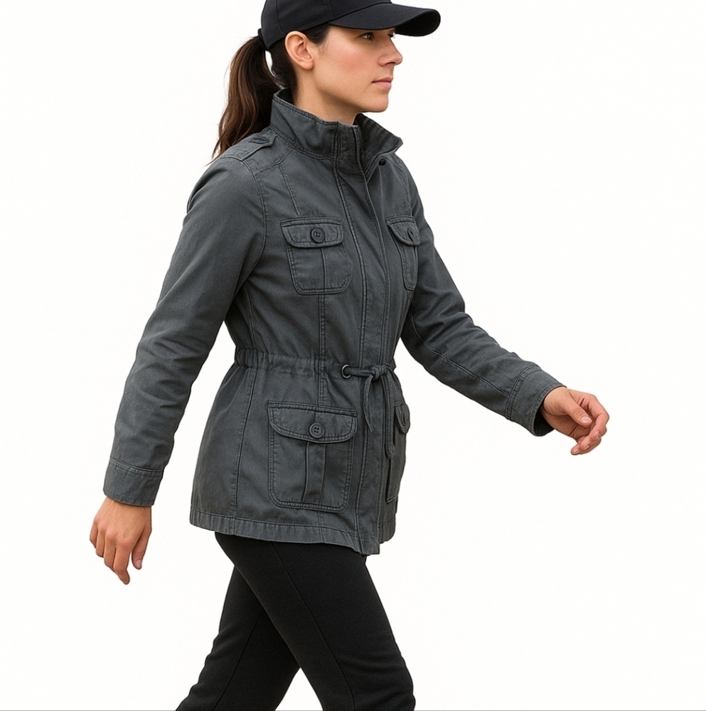 GAP Utility Full Zip Military Jacket Coat Women's XS EUC